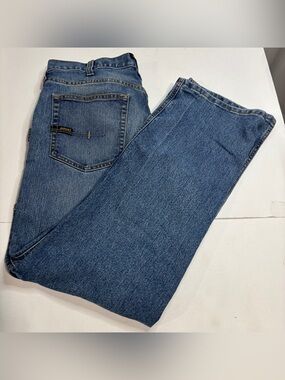 Ariat Rebar M4 Jeans Mens 34x32 Blue Medium Wash Relaxed Fit Boot Cut Leg